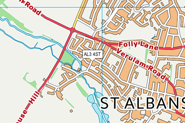 AL3 4ST map - OS VectorMap District (Ordnance Survey)