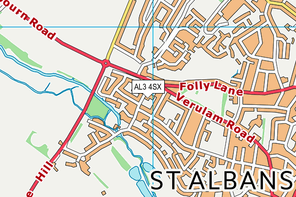 AL3 4SX map - OS VectorMap District (Ordnance Survey)