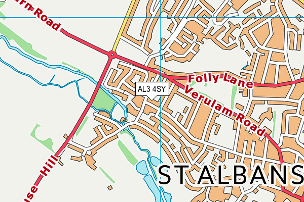 AL3 4SY map - OS VectorMap District (Ordnance Survey)