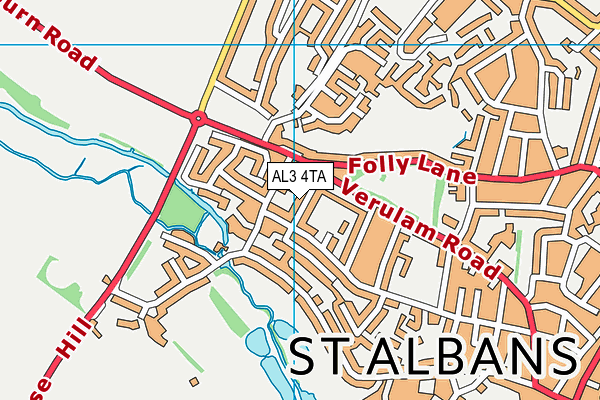 AL3 4TA map - OS VectorMap District (Ordnance Survey)