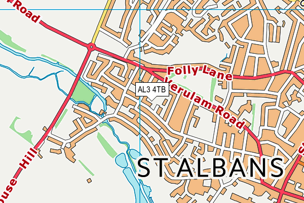 AL3 4TB map - OS VectorMap District (Ordnance Survey)