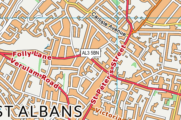 AL3 5BN map - OS VectorMap District (Ordnance Survey)