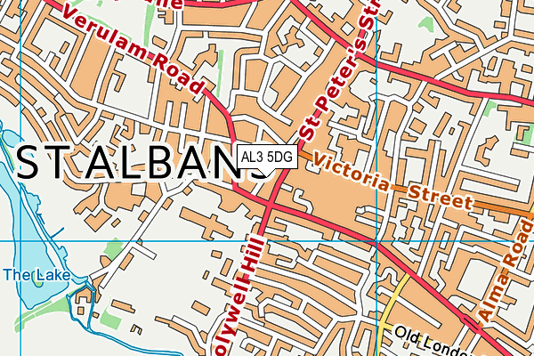 AL3 5DG map - OS VectorMap District (Ordnance Survey)