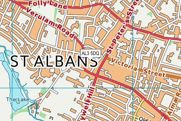 AL3 5DQ map - OS VectorMap District (Ordnance Survey)
