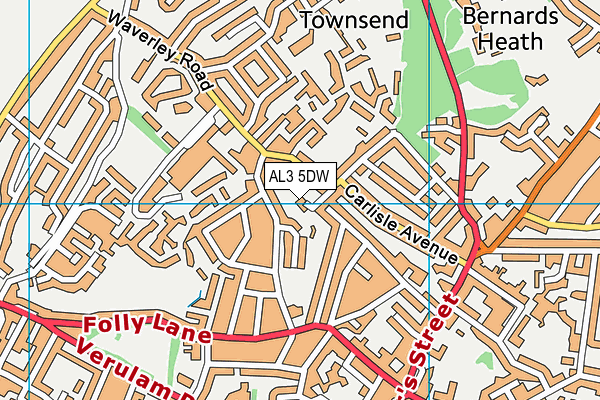 AL3 5DW map - OS VectorMap District (Ordnance Survey)