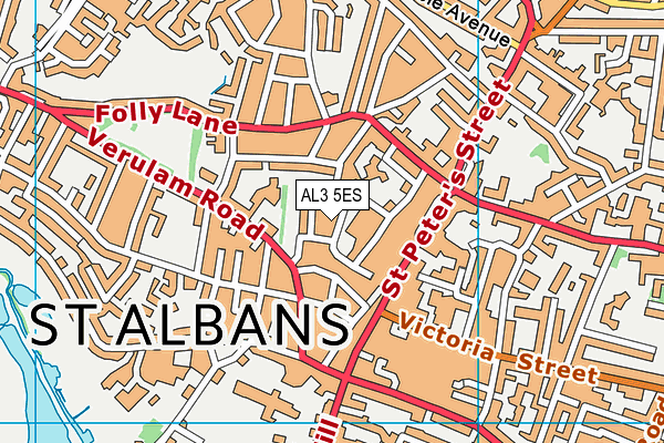 AL3 5ES map - OS VectorMap District (Ordnance Survey)