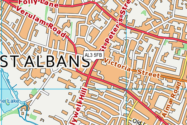 AL3 5FB map - OS VectorMap District (Ordnance Survey)