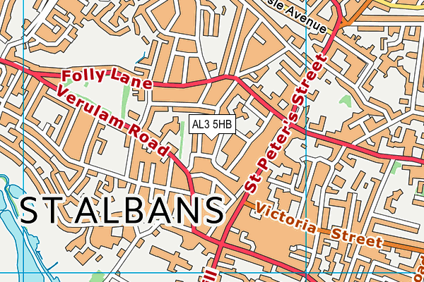 AL3 5HB map - OS VectorMap District (Ordnance Survey)