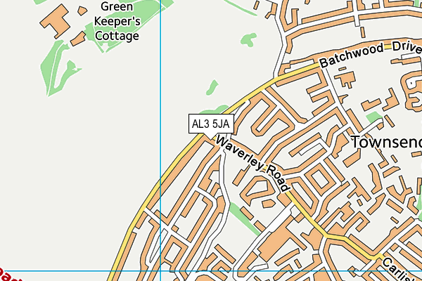 AL3 5JA map - OS VectorMap District (Ordnance Survey)