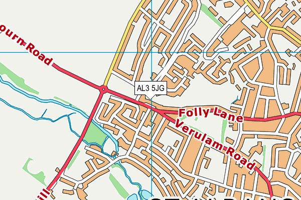 AL3 5JG map - OS VectorMap District (Ordnance Survey)
