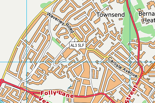 AL3 5LF map - OS VectorMap District (Ordnance Survey)