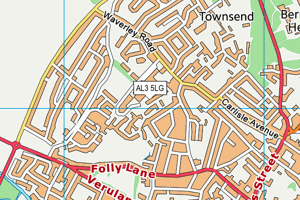 AL3 5LG map - OS VectorMap District (Ordnance Survey)