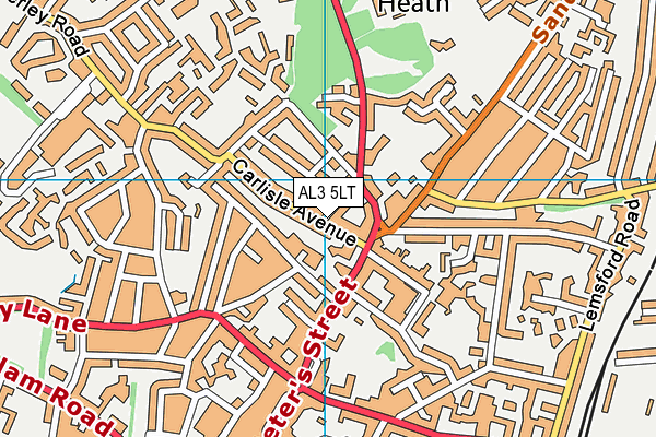 AL3 5LT map - OS VectorMap District (Ordnance Survey)