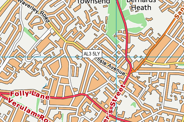 AL3 5LY map - OS VectorMap District (Ordnance Survey)