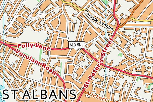 AL3 5NJ map - OS VectorMap District (Ordnance Survey)