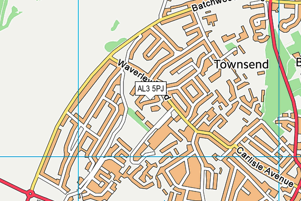 AL3 5PJ map - OS VectorMap District (Ordnance Survey)