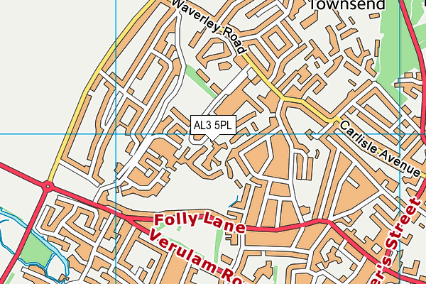 AL3 5PL map - OS VectorMap District (Ordnance Survey)