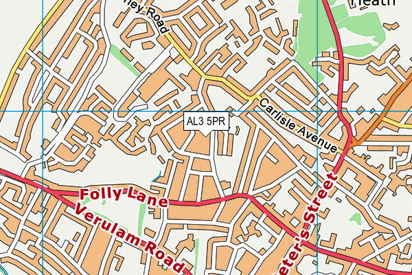 AL3 5PR map - OS VectorMap District (Ordnance Survey)