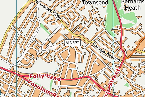 AL3 5PT map - OS VectorMap District (Ordnance Survey)