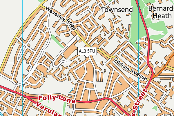 AL3 5PU map - OS VectorMap District (Ordnance Survey)