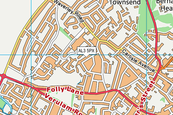 AL3 5PX map - OS VectorMap District (Ordnance Survey)