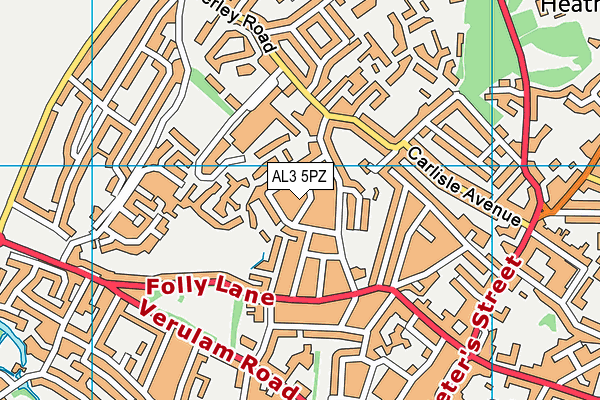 AL3 5PZ map - OS VectorMap District (Ordnance Survey)