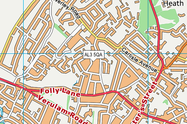 AL3 5QA map - OS VectorMap District (Ordnance Survey)