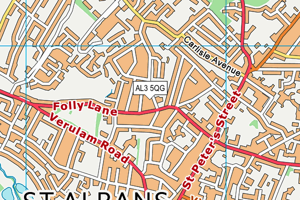 AL3 5QG map - OS VectorMap District (Ordnance Survey)