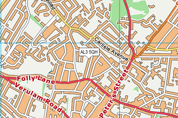 AL3 5QH map - OS VectorMap District (Ordnance Survey)