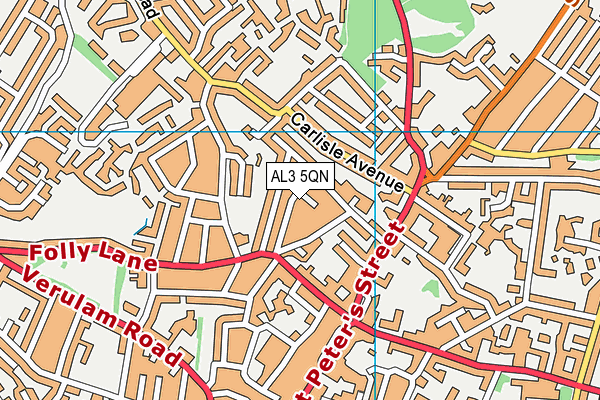 AL3 5QN map - OS VectorMap District (Ordnance Survey)