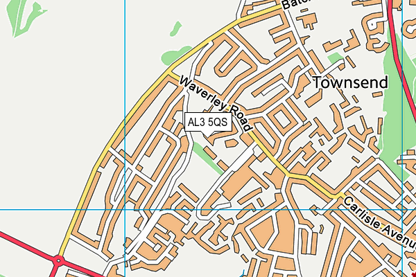 AL3 5QS map - OS VectorMap District (Ordnance Survey)