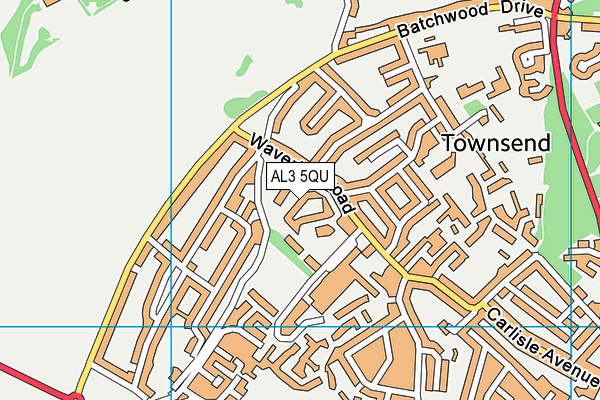 AL3 5QU map - OS VectorMap District (Ordnance Survey)