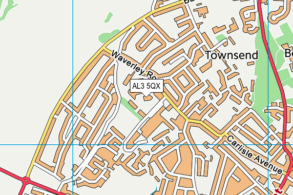AL3 5QX map - OS VectorMap District (Ordnance Survey)
