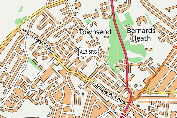 AL3 5RG map - OS VectorMap District (Ordnance Survey)