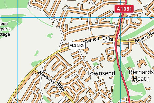 AL3 5RN map - OS VectorMap District (Ordnance Survey)