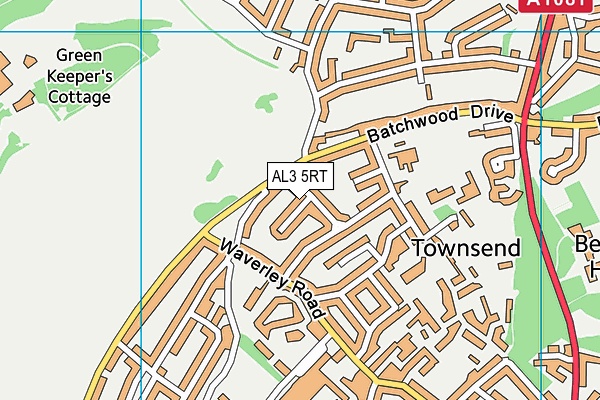 AL3 5RT map - OS VectorMap District (Ordnance Survey)