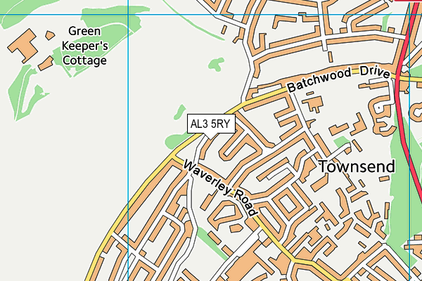 AL3 5RY map - OS VectorMap District (Ordnance Survey)
