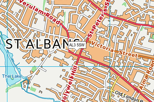 AL3 5SW map - OS VectorMap District (Ordnance Survey)