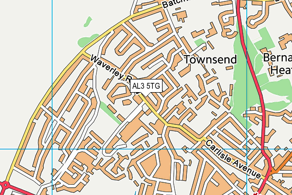 AL3 5TG map - OS VectorMap District (Ordnance Survey)