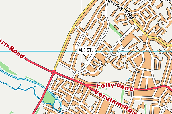 AL3 5TJ map - OS VectorMap District (Ordnance Survey)