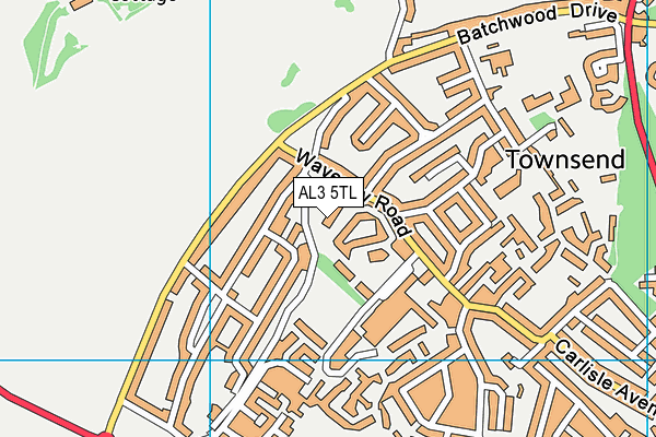 AL3 5TL map - OS VectorMap District (Ordnance Survey)