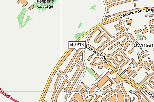 AL3 5TN map - OS VectorMap District (Ordnance Survey)