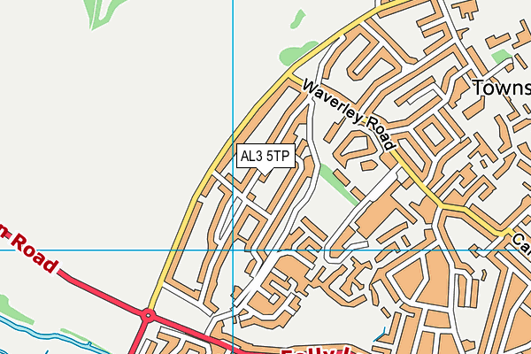 AL3 5TP map - OS VectorMap District (Ordnance Survey)