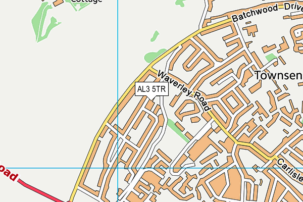 AL3 5TR map - OS VectorMap District (Ordnance Survey)