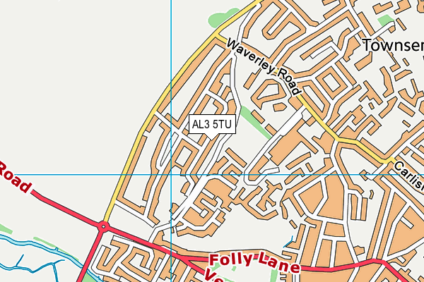 AL3 5TU map - OS VectorMap District (Ordnance Survey)
