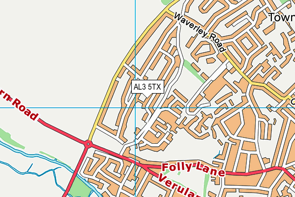 AL3 5TX map - OS VectorMap District (Ordnance Survey)