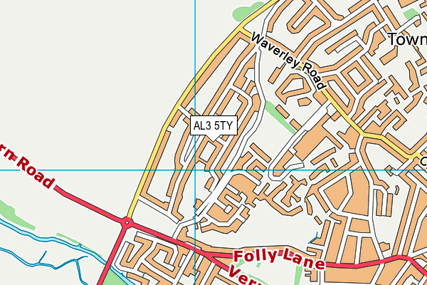 AL3 5TY map - OS VectorMap District (Ordnance Survey)