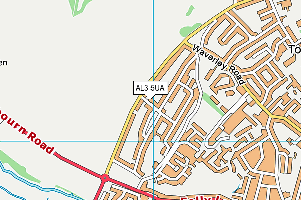 AL3 5UA map - OS VectorMap District (Ordnance Survey)