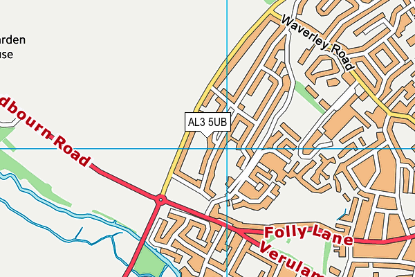 AL3 5UB map - OS VectorMap District (Ordnance Survey)