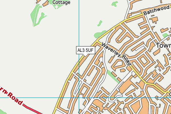 AL3 5UF map - OS VectorMap District (Ordnance Survey)
